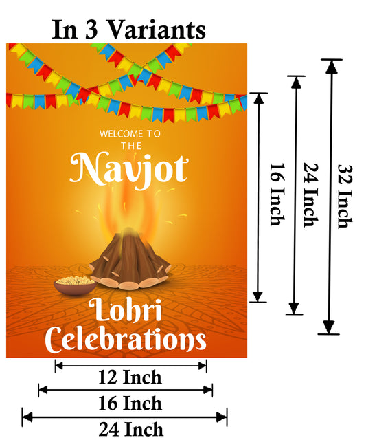 Lohri Party Welcome Board for Kids