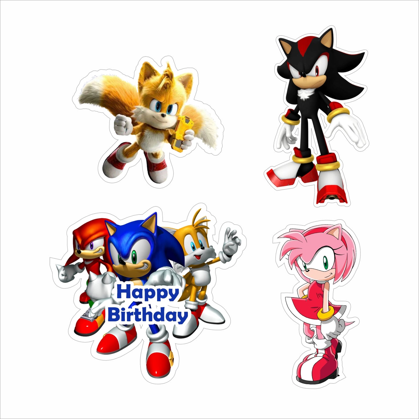 Sonic Theme Birthday Party Cutouts