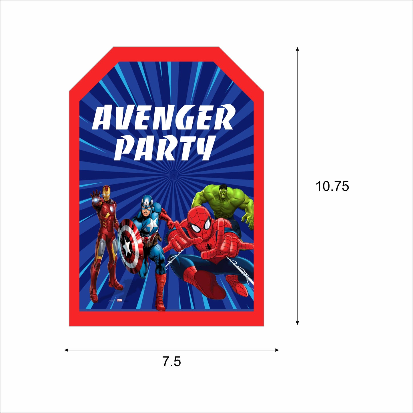 Avenger Theme Birthday Paper Door Banner for Wall Decoration