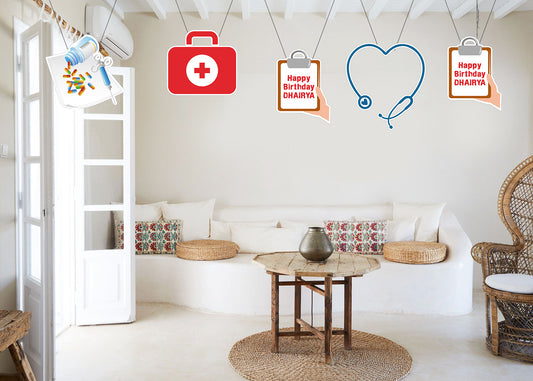 Doctor Theme Birthday Party Theme Hanging Set for Decoration