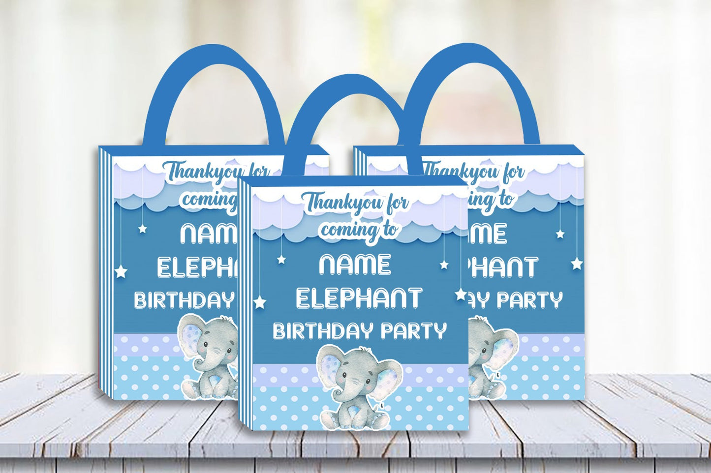Elephant Theme Birthday Party Gift Bags For Return Gifts