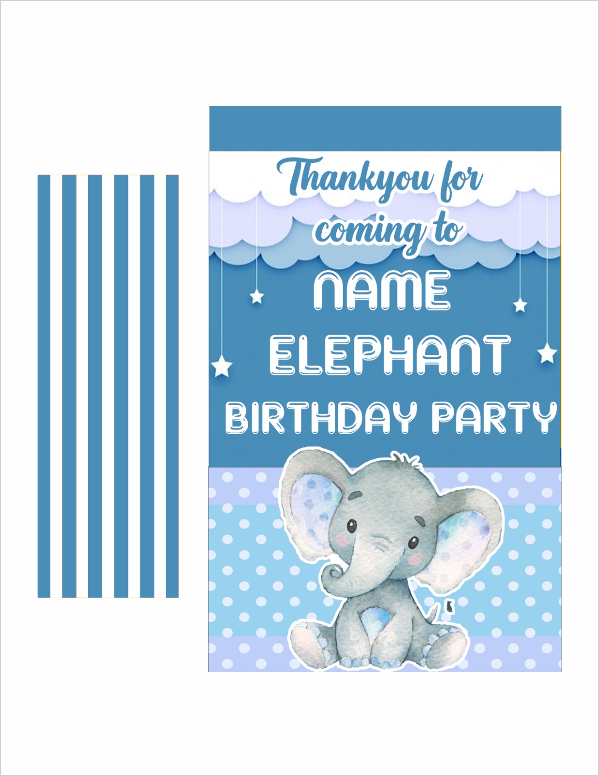 Elephant Theme Birthday Party Gift Bags For Return Gifts