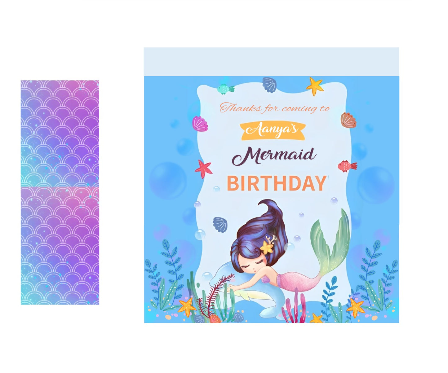 Mermaid Theme Birthday Party Gift Bags For Return Gifts
