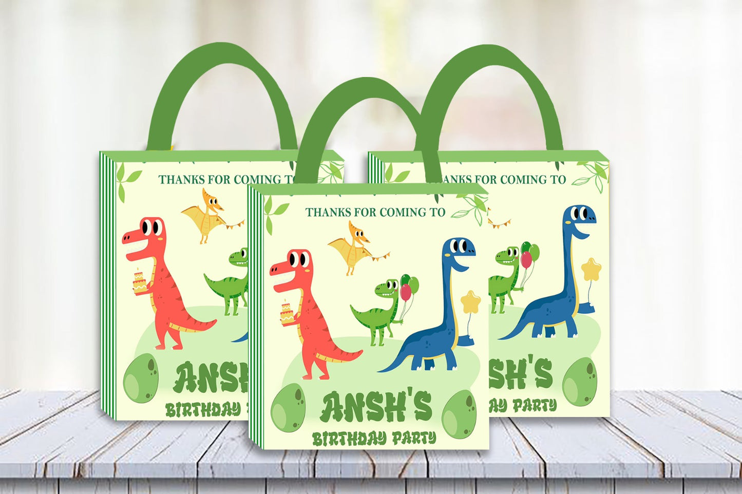 Dinosaur Theme Birthday Party Gift Bags For Return Gifts