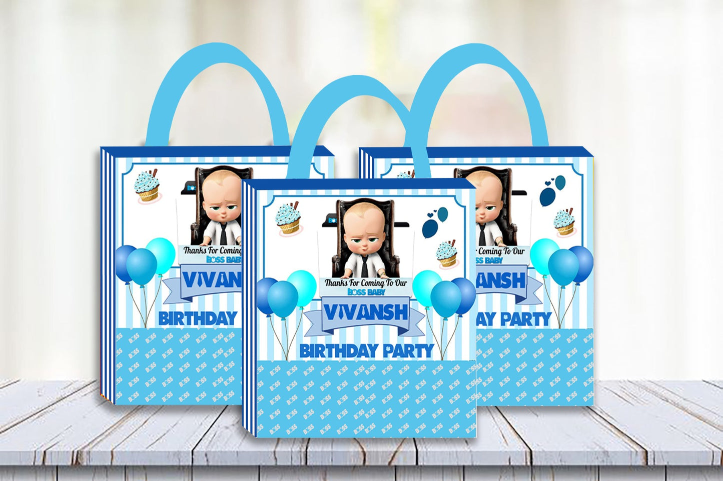 Boss Baby Theme Birthday Party Gift Bags For Return Gifts