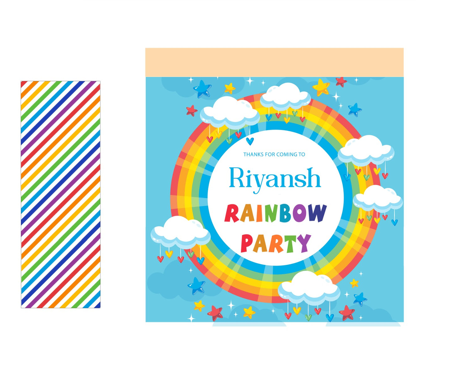Rainbow Theme Birthday Party Gift Bags For Return Gifts