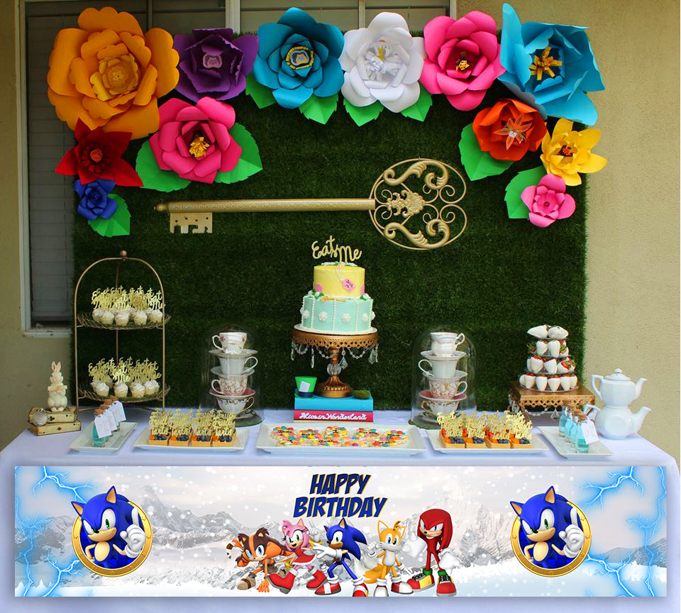 Sonic THEME BIRTHDAY LONG BANNER FOR DECORATION
