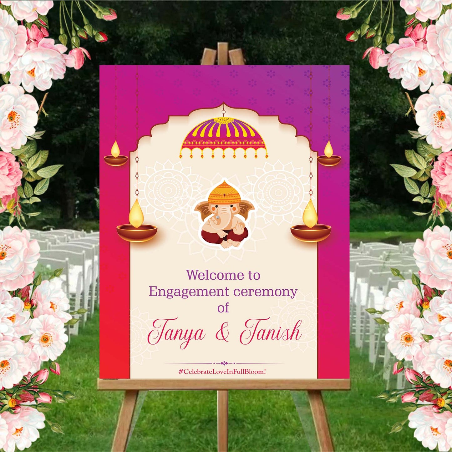 Wedding Ceremony Theme Party Welcome Board