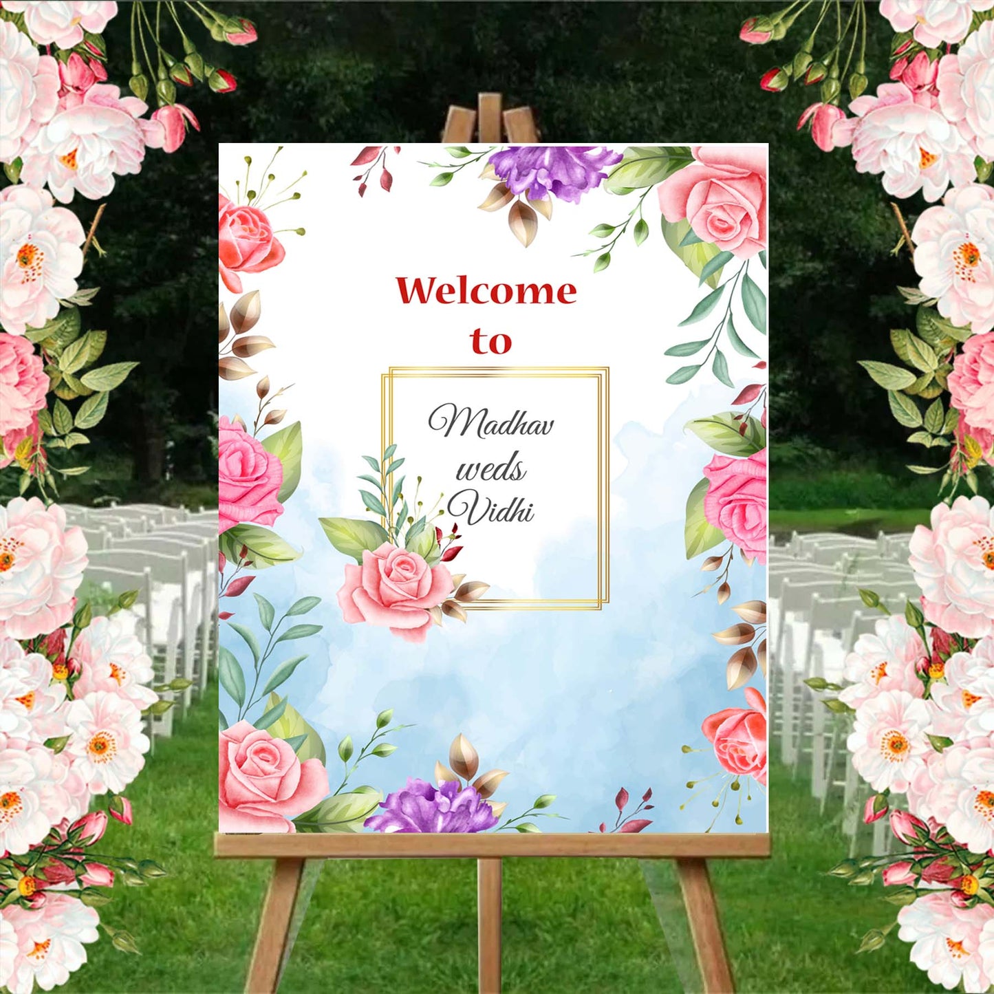 Wedding Ceremony Theme Party Welcome Board