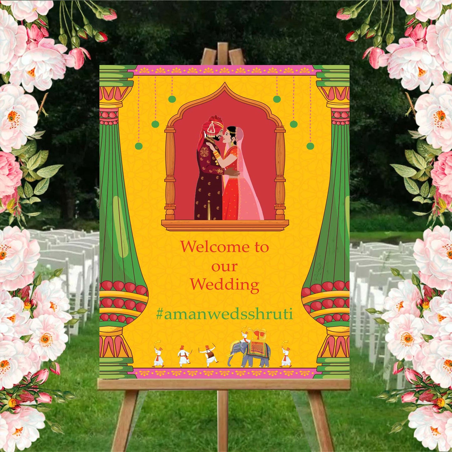 Wedding Ceremony Theme Party Welcome Board