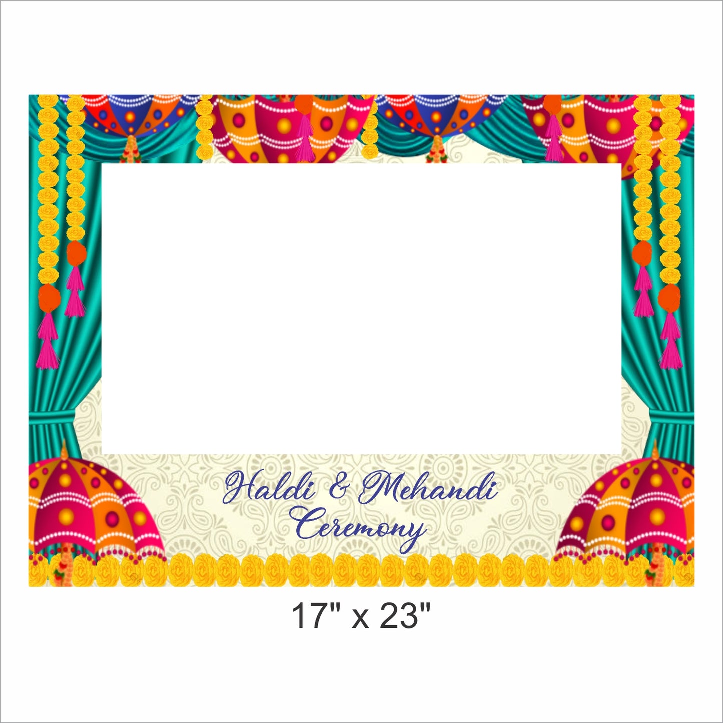 Haldi Theme Party Selfie Photo Booth Frame