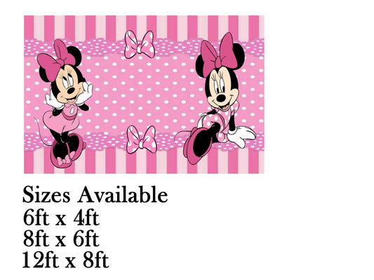 Minnie Mouse Theme Birthday Cake Table Cover