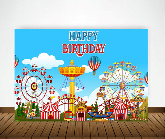 Carnival Theme Birthday Party Backdrop