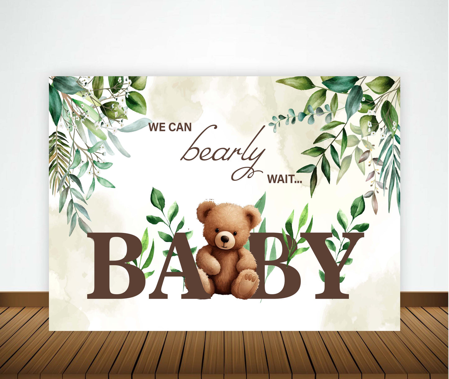 We Can Bearly Wait Theme Baby Shower Party Decoration Backdrop