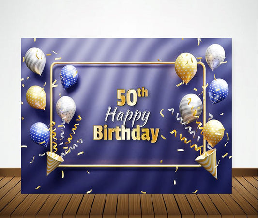 50th Birthday Party Backdrop