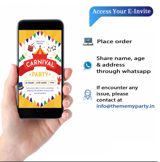 Carnival Theme Invitation for Birthday