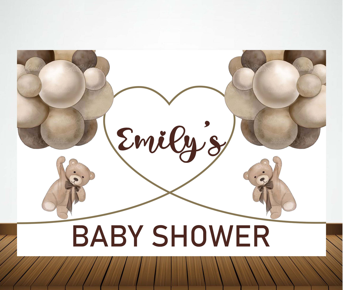 We Can Bearly Wait Theme Baby Shower Party Decoration Backdrop