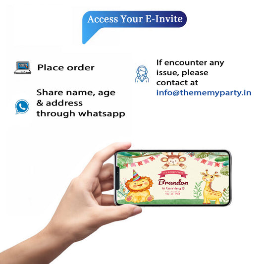 Jungle Theme Invitation for Birthday