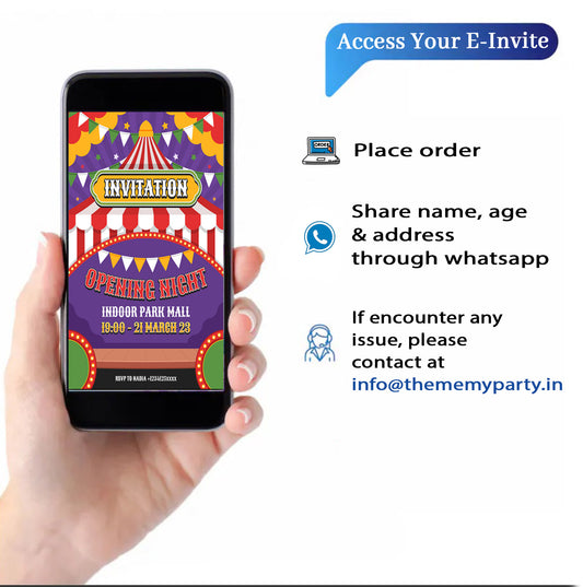 Carnival Theme Invitation for Birthday