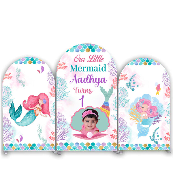 Mermaid Theme Birthday Party Arch Backdrop