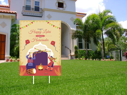 Lohri Party Welcome Board for Kids