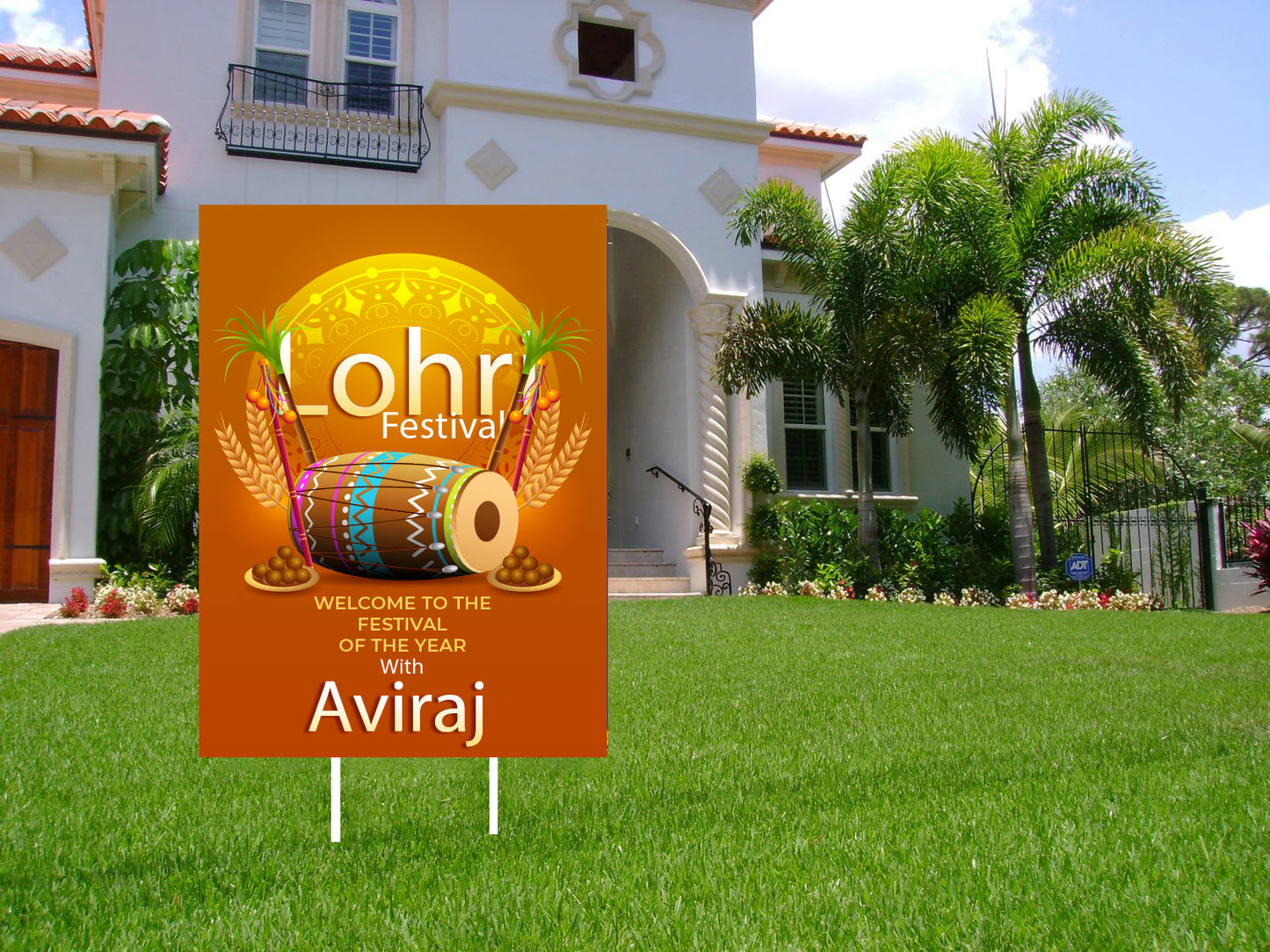 Lohri Party Welcome Board for Kids