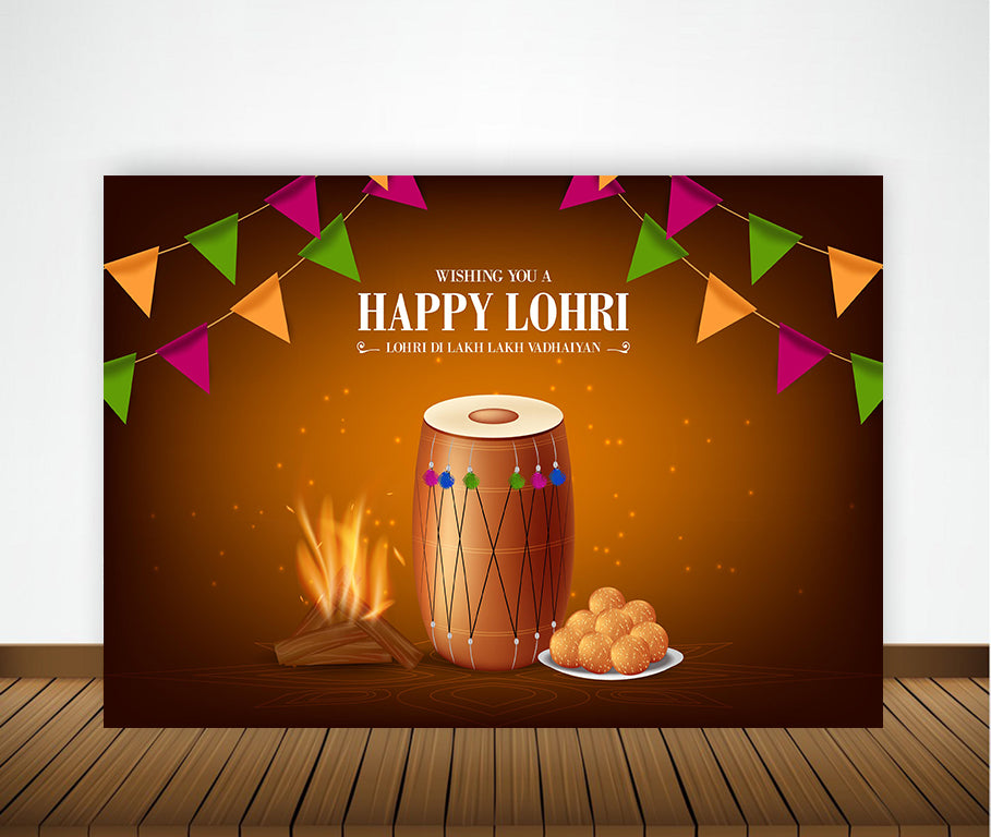 Lohri Party Backdrop For Kids