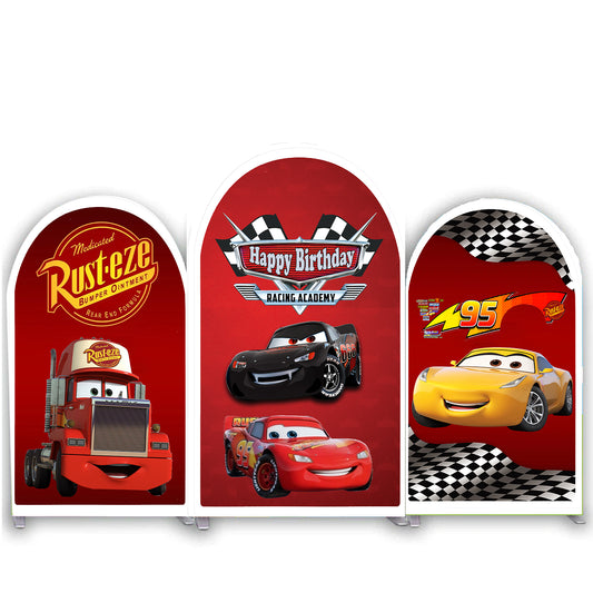 Car Theme Birthday Party Arch Backdrop