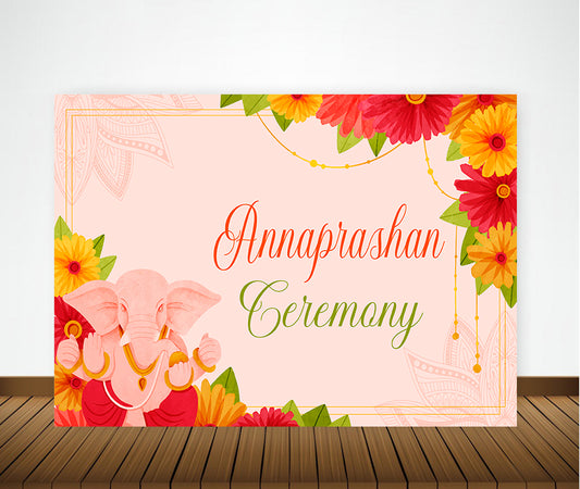 Annaprashan Ceremony Decoration Backdrop Banner For Kids