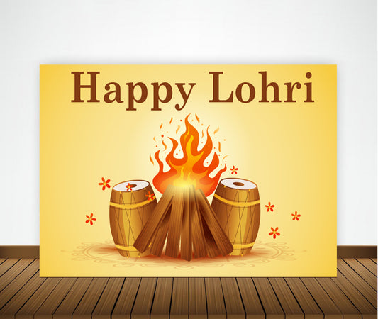 Lohri Party Backdrop For Kids