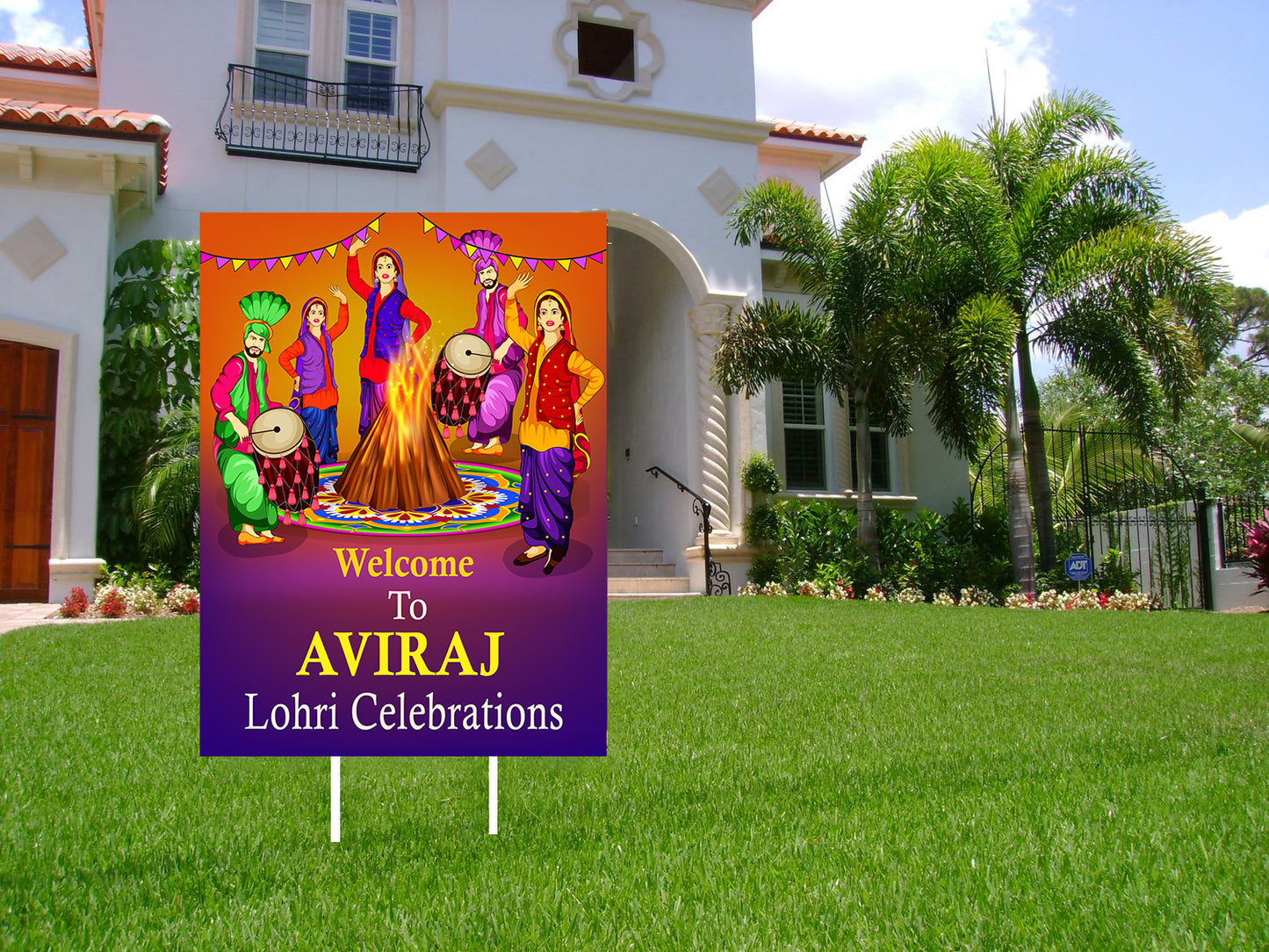 Lohri Party Welcome Board for Kids
