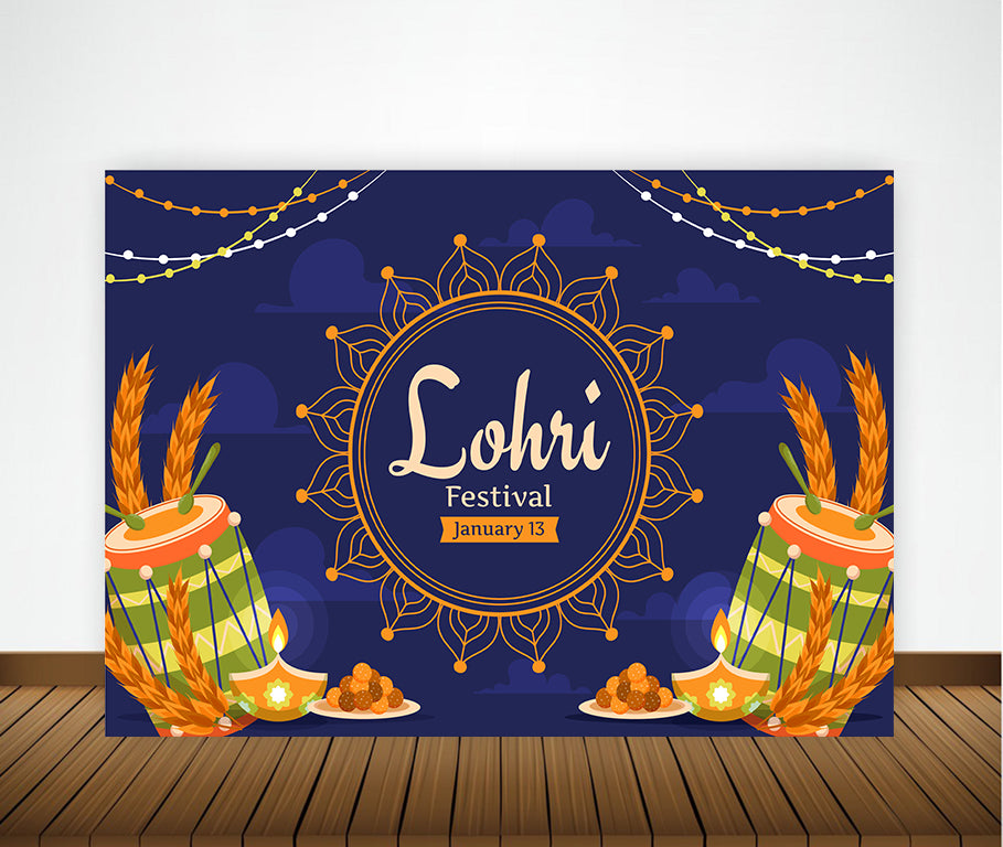 Lohri Party Backdrop For Kids