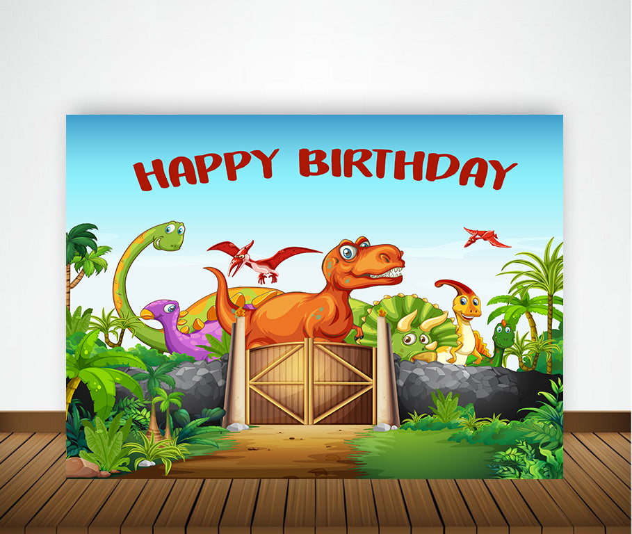 Dinosaur Theme Party Backdrop