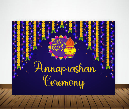 Annaprashan Ceremony Decoration Backdrop Banner For Kids