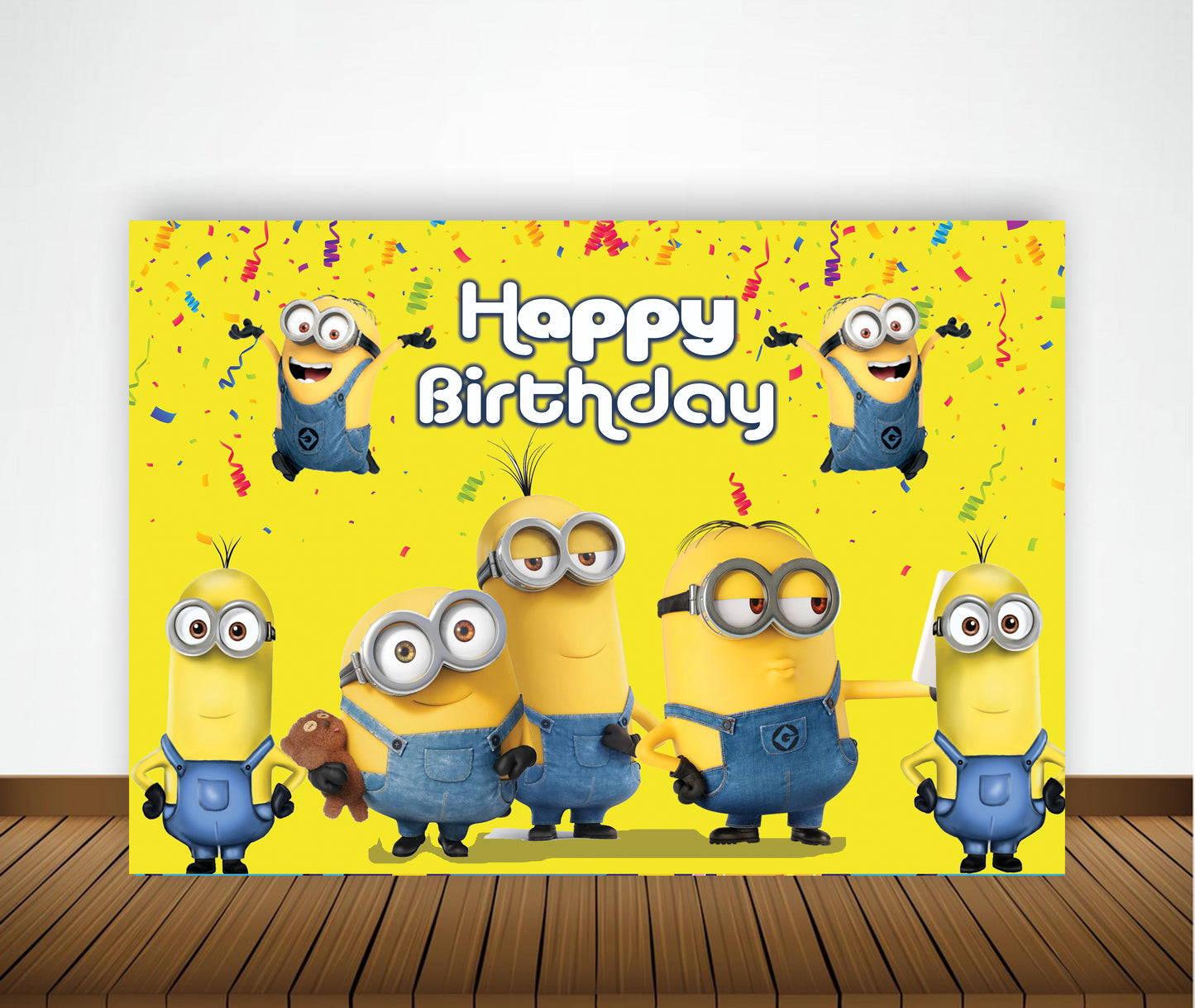 Minnion Theme Birthday Party Backdrop