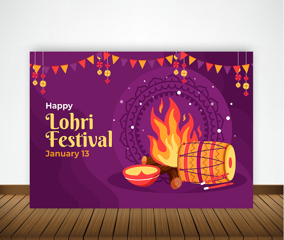Lohri Party Backdrop For Kids