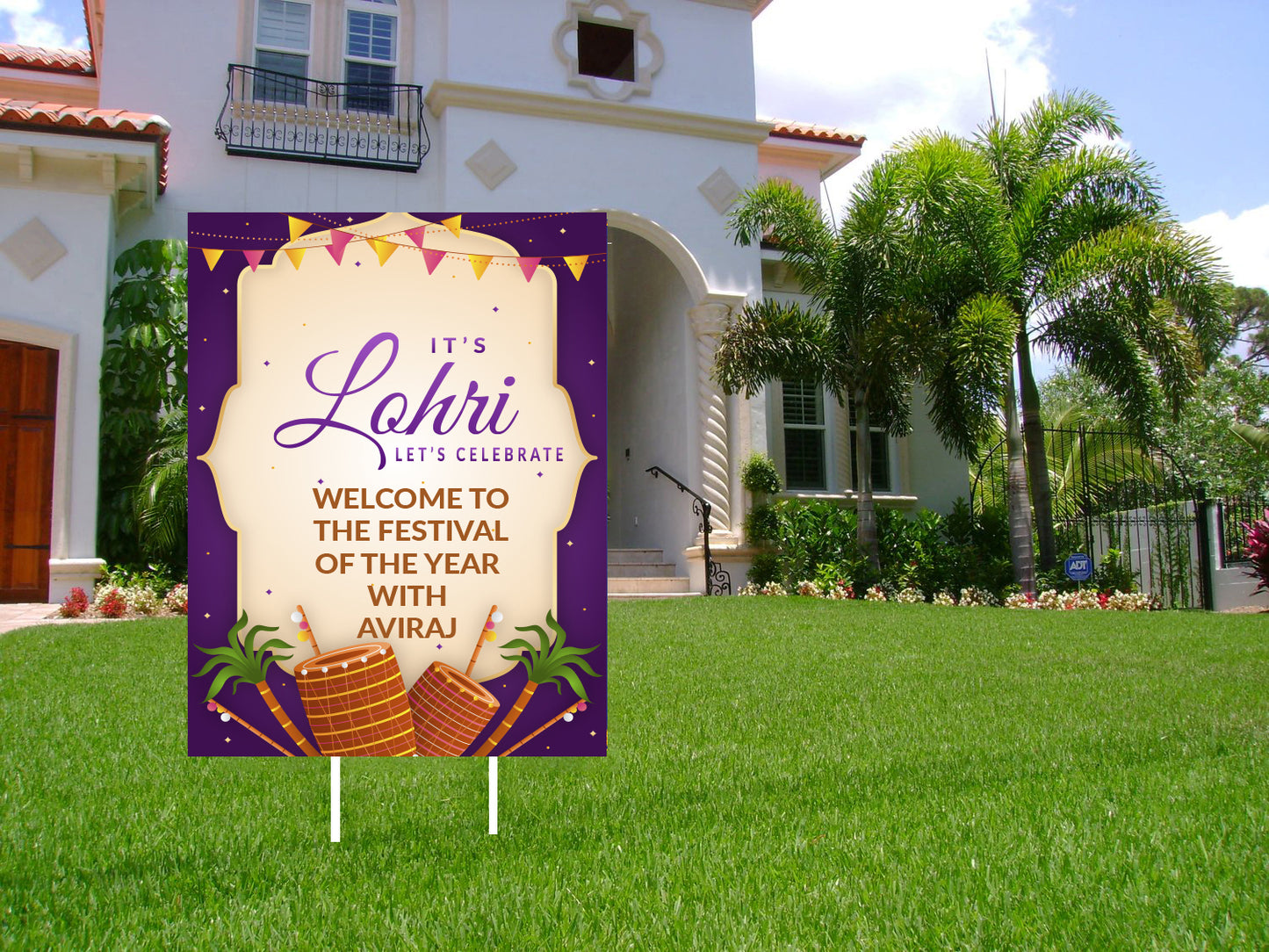 Lohri Party Welcome Board for Kids