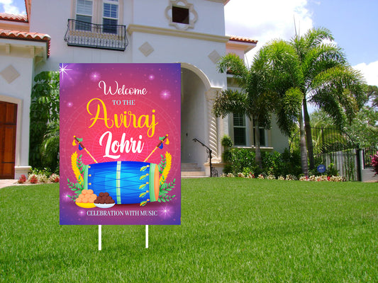 Lohri Party Welcome Board for Kids