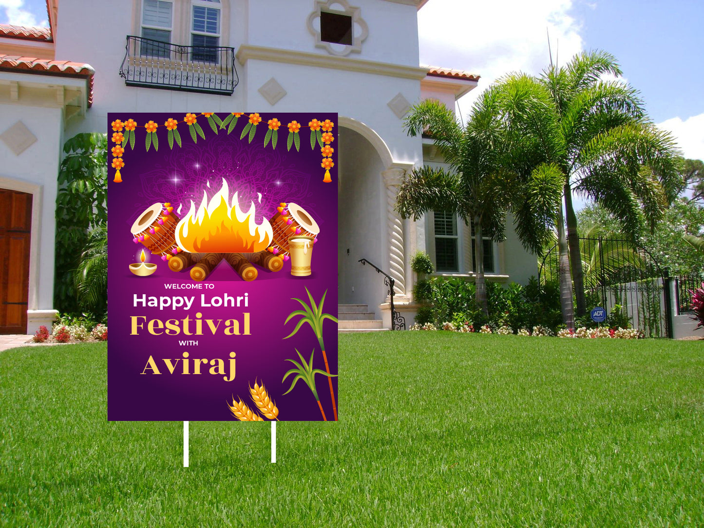 Lohri Party Welcome Board for Kids