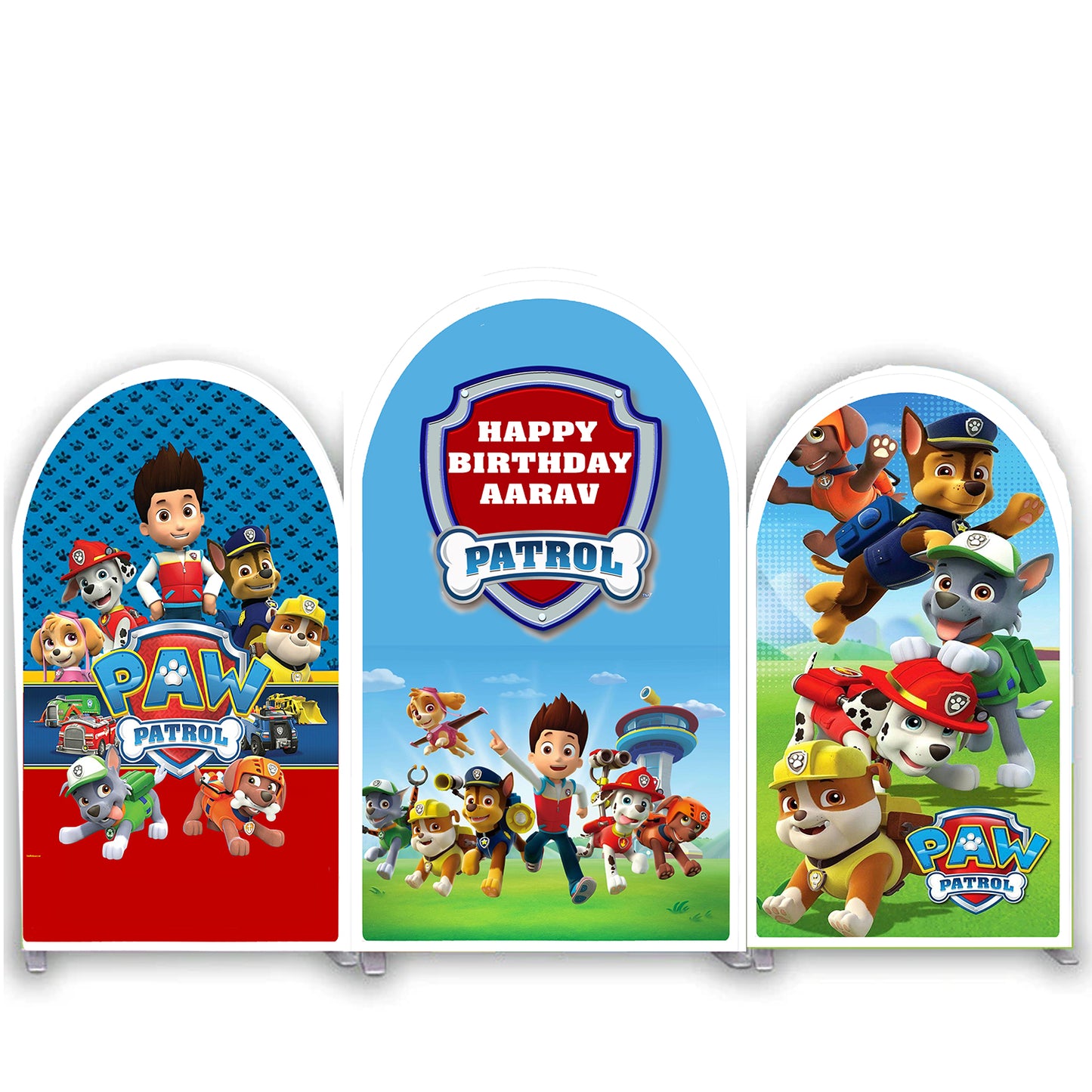 Paw Patrol Theme Birthday Party Arch Backdrop