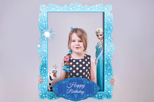 Frozen Theme Birthday Party Selfie Photo Booth Frame
