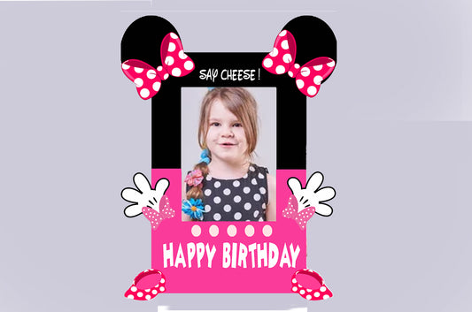 Minnie Theme Birthday Party Selfie Photo Booth Frame