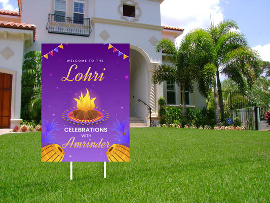Lohri Party Welcome Board for Kids