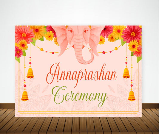 Annaprashan Ceremony Decoration Backdrop Banner For Kids