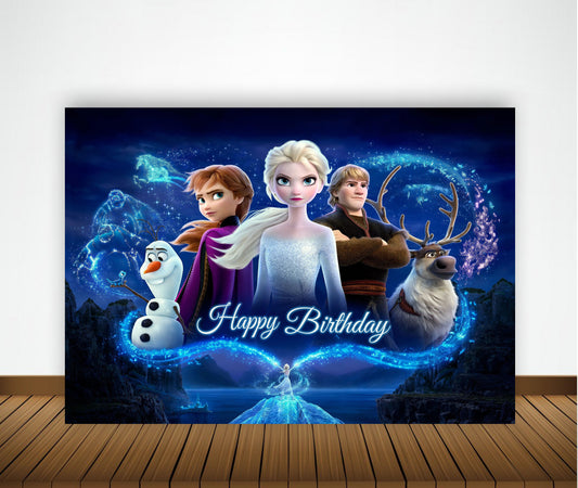 Frozen Theme Birthday Party Backdrop