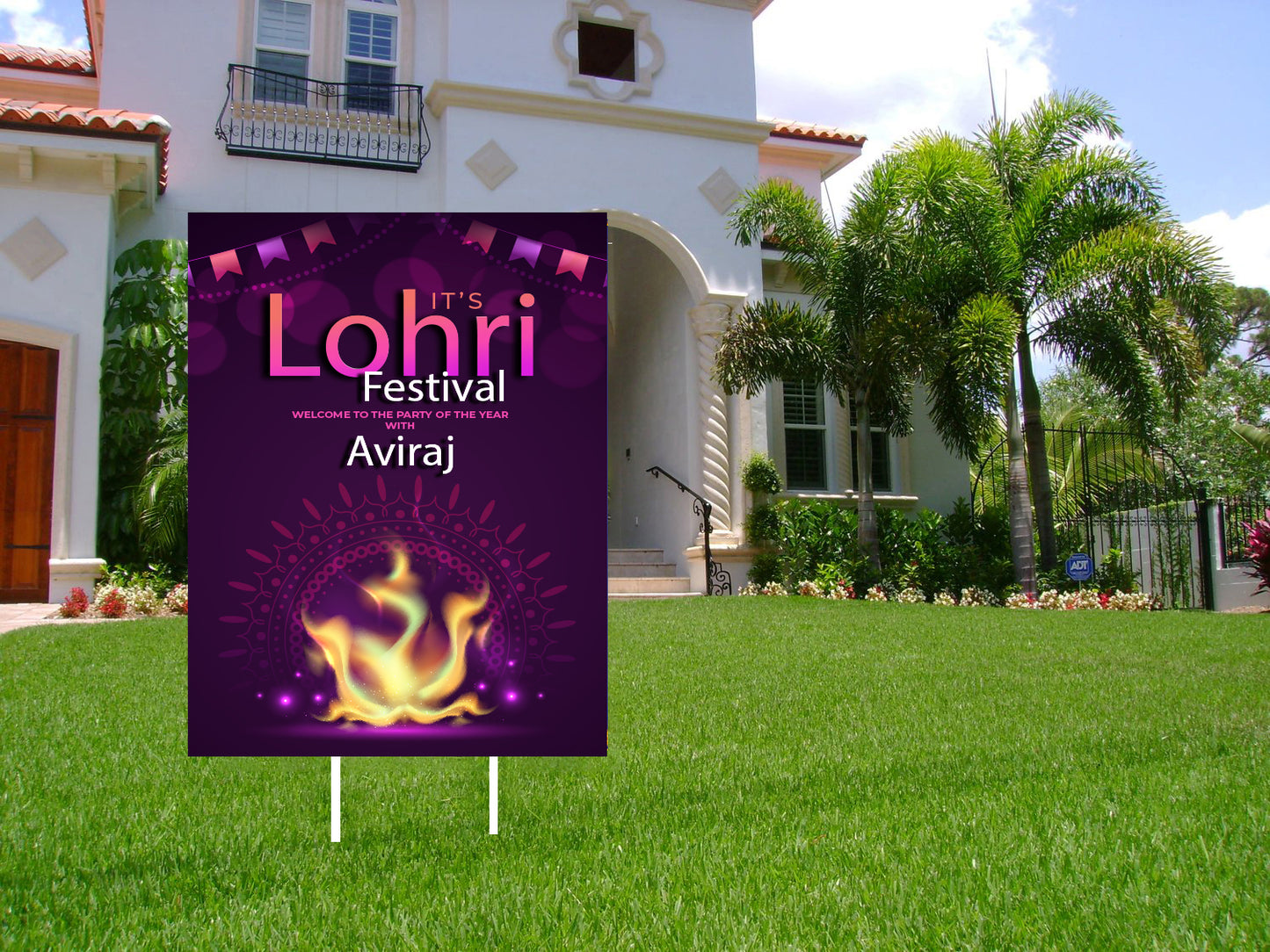 Lohri Party Welcome Board for Kids