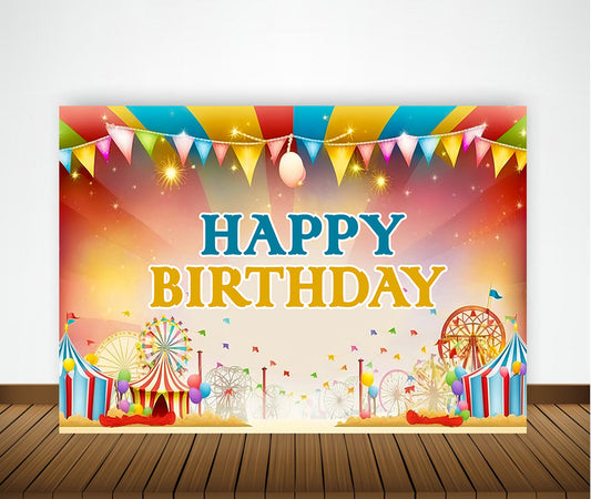 Carnival Theme Birthday Party Backdrop