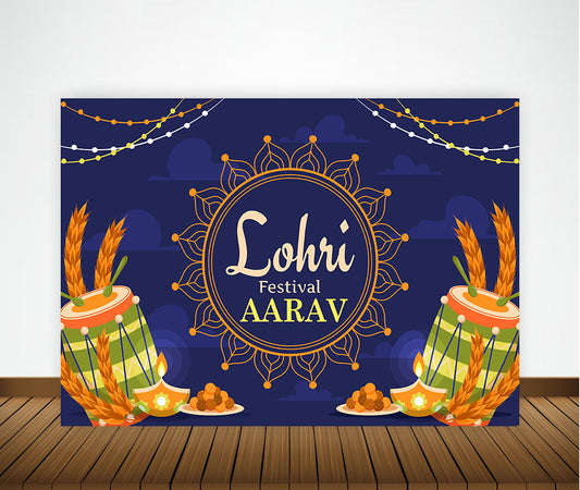 Lohri Party Backdrop For Kids