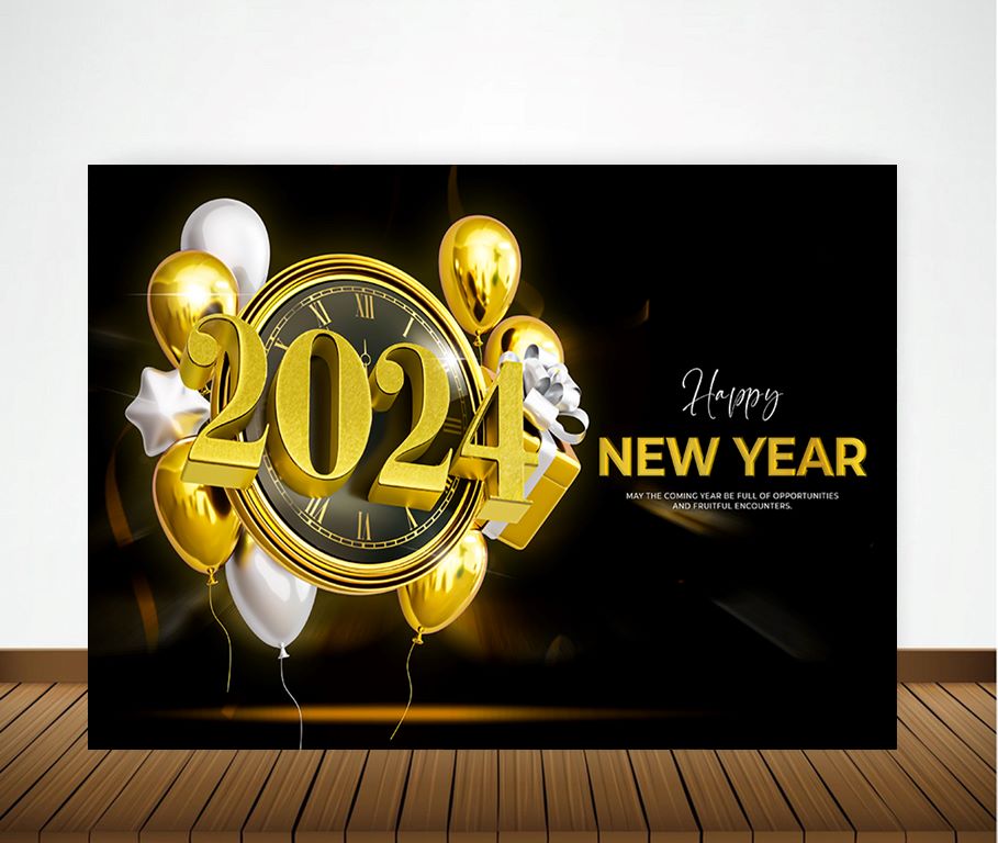 New Year Party Backdrop for Decoration