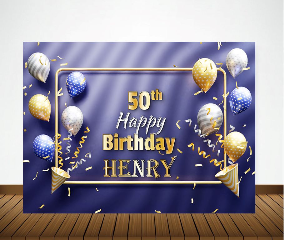 50th Birthday Party Backdrop